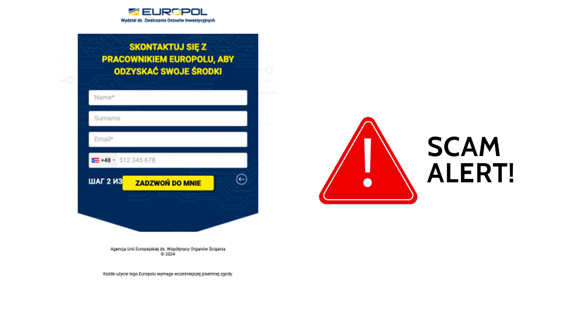 Fałszywe strony - realne zagrożenie. Europol celem oszustów.